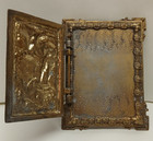 Vintage Brass  knight And Shield  Relief Pho Album Made By Polaroid