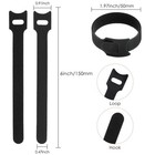 Reusable Cable Ties Hook And Loop Cord Organizer 6 Inch 120 Pcs Soft Microfiber