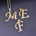 Premium Stainless Steel A-z Letter Necklace For Men Water Proof And Stylish