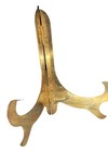 Vintage Solid Brass Easel Display Stand Art Picture Plate Book Holder 9 5 Inch