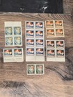 Latvia 1920 Red Cross Stamp Blocks Backed On Mitau German Army   Soviet Paper