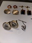 Vintage 31 Pcs Men   s Jewelry Lot Cuff Links Tie Tacks  Tie Clips   Shirt Buttons