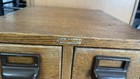 Antique Globe Wernicke Oak Index Card File Catalogue 4 Drawer Cabinet Usa Heavy