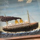 Quality Antique Handmade Folk Art Model Ship Sculpture Shadowbox Portland Oregon