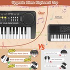 37 Keys Kids Toddler Piano Keyboard Musical Toy With 17   6 2   2 Inch  Black