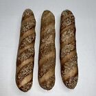 Pier1 3 Faux Baguette Loaf Food Realistic Display Decor Prop Fake Bakery Style