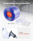 Clear Pvc Strip Curtain  150 Ft Length X 12 In Width  Ribbed Plastic Door Strip 