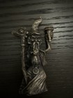 Vtg Spoontiques Pp596 Pewter Wizard Holding Dragon Staff   Torch Figure 1985 4 