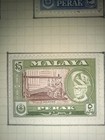 Malaya Perak 1957 Sultan Set  5  2 Mh High Values   Used Definitives Page