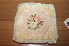 Antique Silk Satin Lace Handkerchief Holder Petit Pt Embroidery  Gloves   Hanky