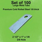 Steel Weld Tabs  2 1 2  X 1  X 1 8  -100 Pack Of Metal Tabs  Mounting Brackets