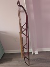 Flexible Flyer Iii Vintage Wooden Snow Sled  Red Steel  All Original
