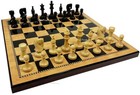 Black Russian 3 1 2  Staunton Wood Chess Set 18  Walnut   Maple Color Board