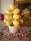 Vintage Authentic Costa Italian Majolica Ceramic Lemon Topiary 8   