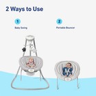 Graco Duetconnect Deluxe Swing   Portable Bouncer Grey Very Good Condition