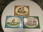 Vintage 1971 Wolfpit Enterprises Nursery Plaque Set Of 3 Made In Usa Wood