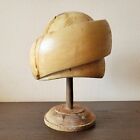 Beret Millinery Hat Block Vintage Wooden Supplies Form Antique Mold Wood Shape