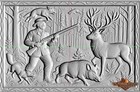 Hunter Scene Stl File For Cnc Router   Hunting 3d Relief Wall Art Model   Aspire