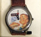 Rare Vintage Armour Hot Dogs Advertising Watch Nos Mint In Box