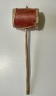 Vintage Native American Style Drum Rattle - Handmade Leather   Wood Percussion