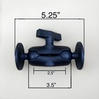 Ram Mount Double 1 5  Ball Round Plate With Short Socket Arm Assembly Ram-101u-b