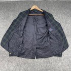 Brooks Brothers Blazer Womens 14 Green Plaid Wool Gold Crest Buttons Jacket Coat