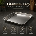 Pure Titanium Baking Sheet Pan  12 40 X 9 65in Small Cookie Sheet For Oven