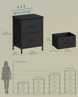 Songmics Night Stand 2 Drawers Bedside Table Ink Black Ebony Black For Bedroom