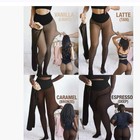 Sheer Skin-tone Base Leggings Integrated With Fleece-lined Tight One-crotch Tigh