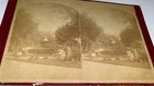 Albany Ny Photo Washington Park Stereoview Rare Antique Victorian Fountain Cool