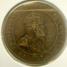 Canada 1902 Large One Cent Canadian Coin King Edward Vii Copper
