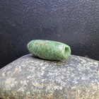 Ancient Pre Columbian Green Jade Tube Pendant Combine Shipping  614