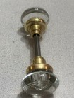 Vintage antique Glass And Brass Door Handles Restored Excellent Condition
