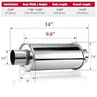 2 5 Inch Ultra Quiet Resonator  304 Stainless Steel Exhaust Muffler 2 5 Inch