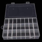 2 Pack 24 Grids Plastic Organizer Box Container Craft Storage Box  Clear