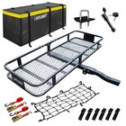 500lbs Folding Hitch Mounted Cargo Carrier Luggage Basket Fits 2  Receiver