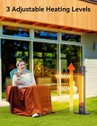 Vagkri Outdoor Electric Patio Heater  1500w Dual Carbon Tube Infrared Heater  Ti