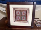 Kate Adams  four Stars  Miniature Quilt Signed Matted   Framed W  Coa 1996