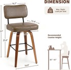 Counter Height Bar Stools Set Of 3  26  Swivel Bar Stools With Back   Bentwood L
