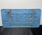 Vtg New Jersey Garden State Blue License Plate  esf-17l Nj Home Decor Craft
