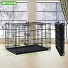 36  Folding Dog Crate Metal Portable Outdoor Large Cat Pet Dog Cages Kennel