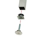 4 Pack Threaded Star Type 1-1 2  od  Square Tube Insert 3 8-16 Threads  S71-486