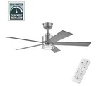 Hampton Bay Bynum 52 In  Smart Indoor Dc Motor Brushed Nickel Ceiling Fan - New