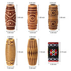 27 Pcs Wooden Fabric Dreadlock Beads Tube Beads For Hair Braids Jewelry For Hair