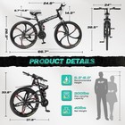 Outroad Outdoor Camping Garden Patio Outroad 26 Inch Folding Mountain Bike 21