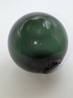 Vintage Japanese Glass Fishing Float Hand Blown Buoy Ball 3    Deep Green Orb