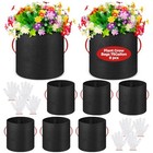 8 Pack Plant Grow Bags Bulk Breathable Nonwoven Fabric Pot With 75 Gallon