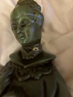 Tall Green Ceramic Chinese Statue Home Decor  Please See Pictures