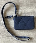Vera Bradley Id card Wallet With Lanyard And Key Chain  Dark Blue