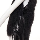 Givenchy Black Mongolia Shearling Fur Leather Ribbon High Low Vest Coat It36 Xxs